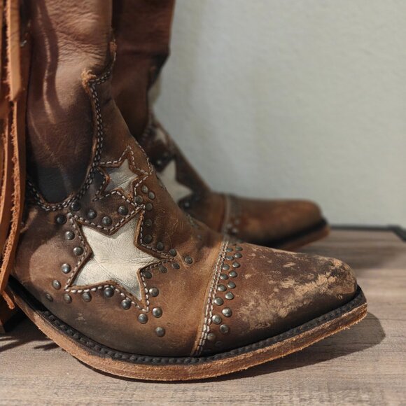 Brown Star Fringe Boots - Picture 8 of 12